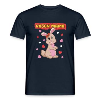 Bunny Mom Cute Bunny Motif for Mothers - Men's T-Shirt - navy - Front - AI Model Male 178 light (178cm)