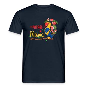 Perroquet Maman Fleur Exotique Délice - T-shirt homme - marine - Devant - AI Model Male 178 light (178cm)