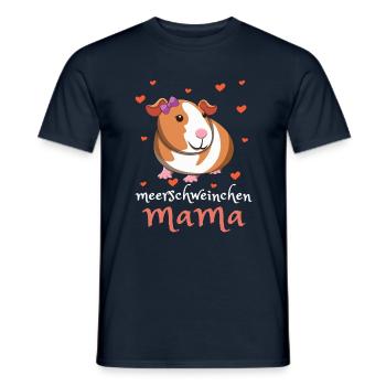 Meerschweinchen Mama Herzliebe - Männer T-Shirt - Navy - Vorne - AI Model Male 178 light (178cm)