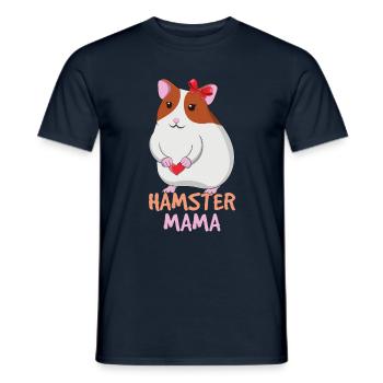 Süße Hamster Mama Illustration Mit Herz - Männer T-Shirt - Navy - Vorne - AI Model Male 178 light (178cm)