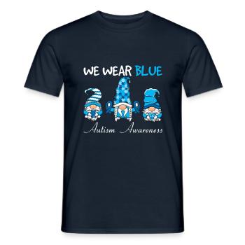 Autisme Nous Portons Conscience Gnome Bleu - T-shirt homme - marine - Devant - AI Model Male 178 light (178cm)