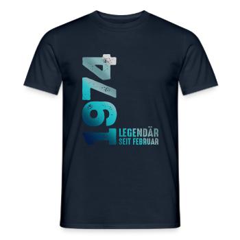 Limited Edition February 1974 Legendär Seit - Männer T-Shirt - Navy - Vorne - AI Model Male 178 light (178cm)