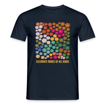 Autisme : célébrez les esprits de toutes sortes - T-shirt homme - marine - Devant - AI Model Male 178 light (178cm)
