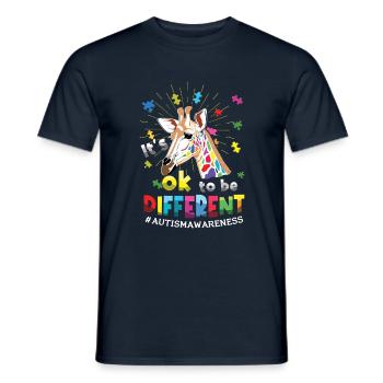 Autism: It's Ok To Be Different - Men's T-Shirt - navy - Front - AI Model Male 178 light (178cm)