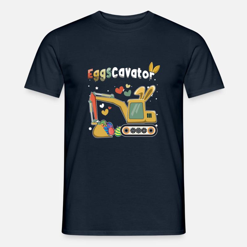 Ostern Eggscavator Bagger Eier - Männer T-Shirt - Navy
