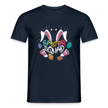 Easter Bunny Squad With Balls And Ears - Men's T-Shirt - navy - Front - AI Model Male 178 light (178cm)