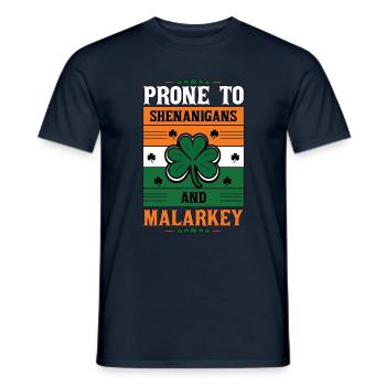 La Saint-Patrick sujette aux manigances et à la malarkey - T-shirt homme - marine - Devant - AI Model Male 178 light (178cm)