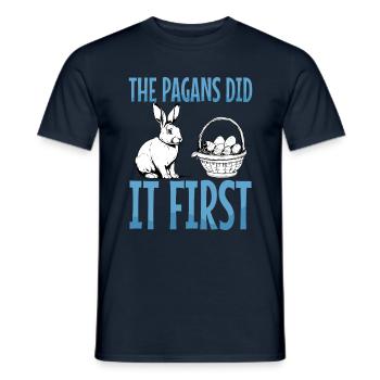 Ostara : les païens l’ont fait les premiers - T-shirt homme - marine - Devant - AI Model Male 178 light (178cm)