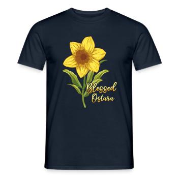 Gesegnete Ostara Narzisse Frühling Blumenpracht - Männer T-Shirt - Navy - Vorne - AI Model Male 178 light (178cm)