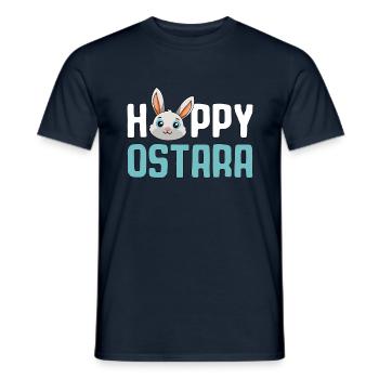 Cheerful Ostara Rabbit Motif - Men's T-Shirt - navy - Front - AI Model Male 178 light (178cm)