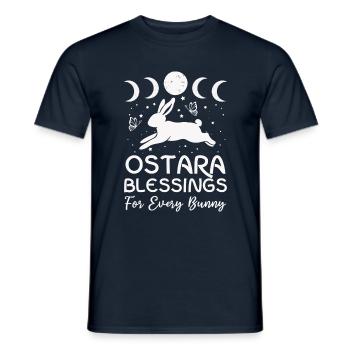 Ostara Blessings for Every Bunny Moon Phases - Men's T-Shirt - navy - Front - AI Model Male 178 light (178cm)