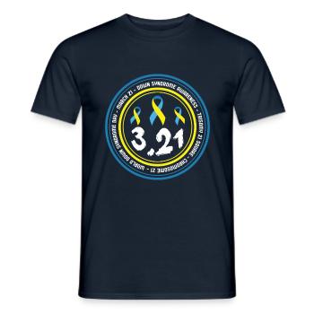 3.21 Journée mondiale de sensibilisation à la trisomie 21 en mars - T-shirt homme - marine - Devant - AI Model Male 178 light (178cm)