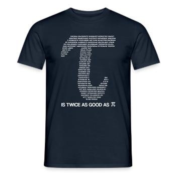 Pi-Tag Ist Zweimal So Gut Wie Pi Zahl - Männer T-Shirt - Navy - Vorne - AI Model Male 178 light (178cm)