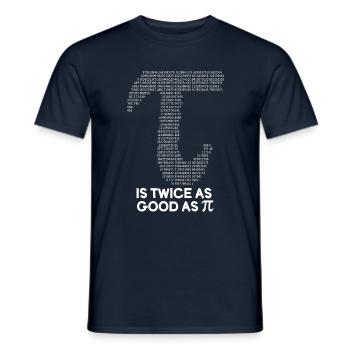 Pi Day is twice as good as Pi numbers - Men's T-Shirt - navy - Front - AI Model Male 178 light (178cm)