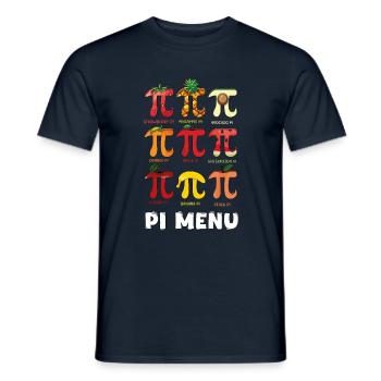 Pi Menu Day : Découvrez la variété fruitée Pi Day - T-shirt homme - marine - Devant - AI Model Male 178 light (178cm)