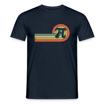 Retro Pi Symbol Design for Pi Tag - Men's T-Shirt - navy - Front - AI Model Male 178 light (178cm)