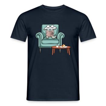 Gemütlicher Pi Tag Die Unendliche Geschichte - Männer T-Shirt - Navy - Vorne - AI Model Male 178 light (178cm)