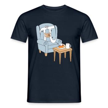 Gemütlicher Pi Tag Mit Entspannung - Männer T-Shirt - Navy - Vorne - AI Model Male 178 light (178cm)