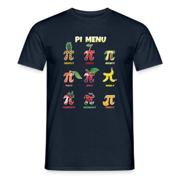 Pi Menü Vielfalt Für Pi Tag Feiern - Männer T-Shirt - Navy - Vorne - AI Model Male 178 light (178cm)