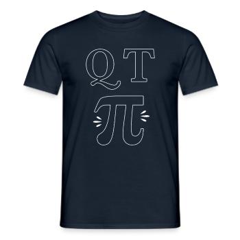 QT Pi Day Funny Math Motif - Men's T-Shirt - navy - Front - AI Model Male 178 light (178cm)