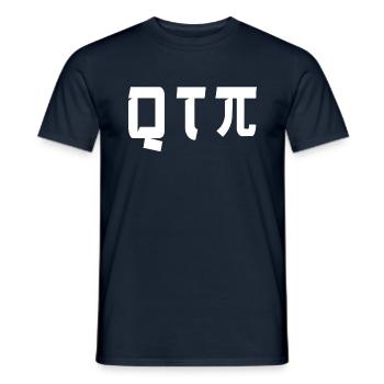 Célébrez la Journée Pi avec Q T Π - T-shirt homme - marine - Devant - AI Model Male 178 light (178cm)