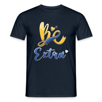 Be Extra Down Syndrome Awareness - Men's T-Shirt - navy - Front - AI Model Male 178 light (178cm)