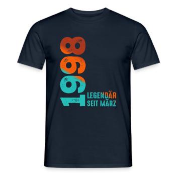 Légendaire Depuis Mars 1998 Mars 1998 Anniversaire 1998 - T-shirt homme - marine - Devant - AI Model Male 178 light (178cm)