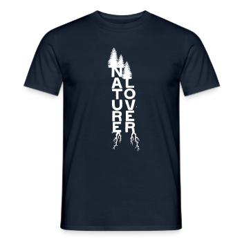 Amoureux de la Nature Freedom Life Wanderlust - T-shirt homme - marine - Devant - AI Model Male 178 light (178cm)