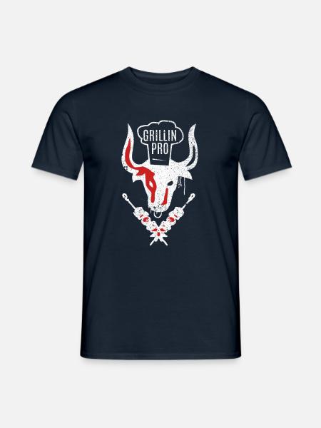 Grillin Pro - BBQ - BBQ - Pro - Grill Master - Men's T-Shirt - navy