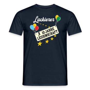Lackierer Jubiläum 10 Jahre Lackiererei 10th Jubi - Männer T-Shirt - Navy - Vorne - AI Model Male 178 light (178cm)