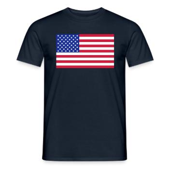 drapeau_etats_unis - T-shirt homme - marine - Devant - AI Model Male 178 light (178cm)