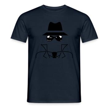 Espion de collier gangster Hat - T-shirt homme - marine - Devant - AI Model Male 178 light (178cm)
