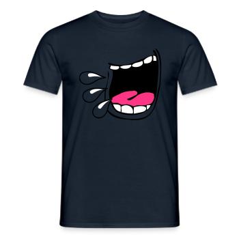 mund schreien brüllen - Männer T-Shirt - Navy - Vorne - AI Model Male 178 light (178cm)