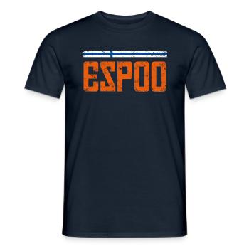 Espoo - Männer T-Shirt - Navy - Vorne - AI Model Male 178 light (178cm)