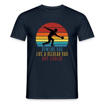 Bowling Fête des pères Bowling Fête des pères bowling - T-shirt homme - marine - Devant - AI Model Male 178 light (178cm)