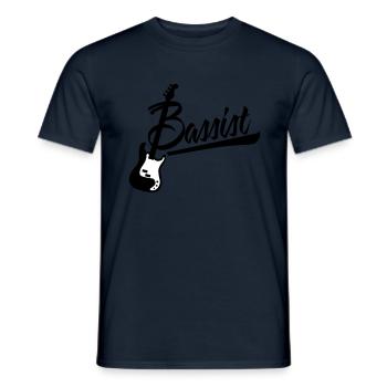 bassist - T-shirt homme - marine - Devant - AI Model Male 178 light (178cm)