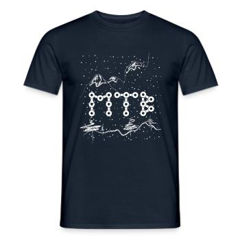 Mountain bike - Men's T-Shirt - navy - Front - AI Model Male 178 light (178cm)