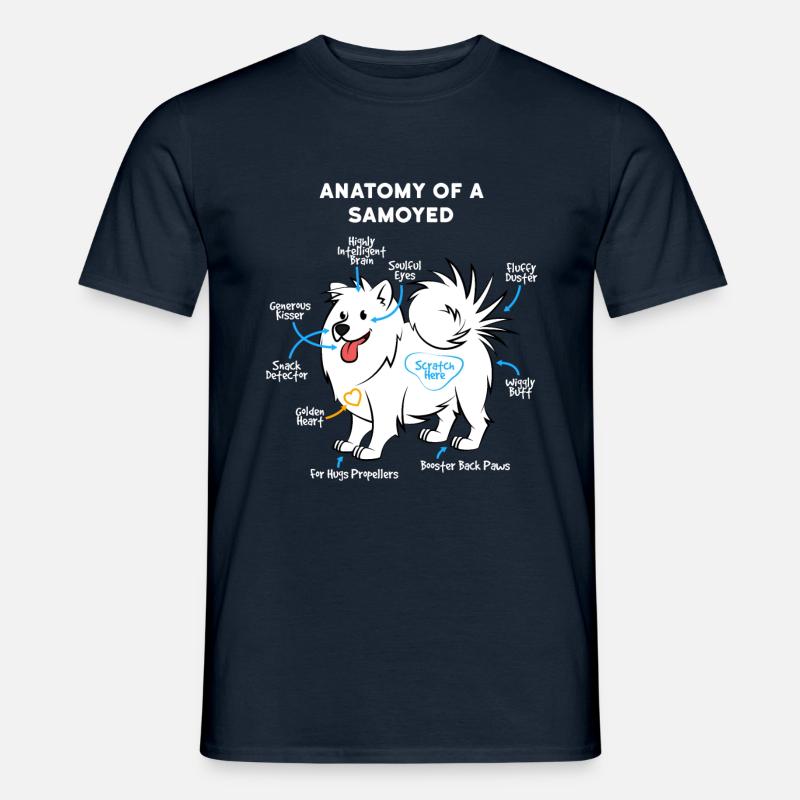 Hund Samoyed - Männer T-Shirt - Navy