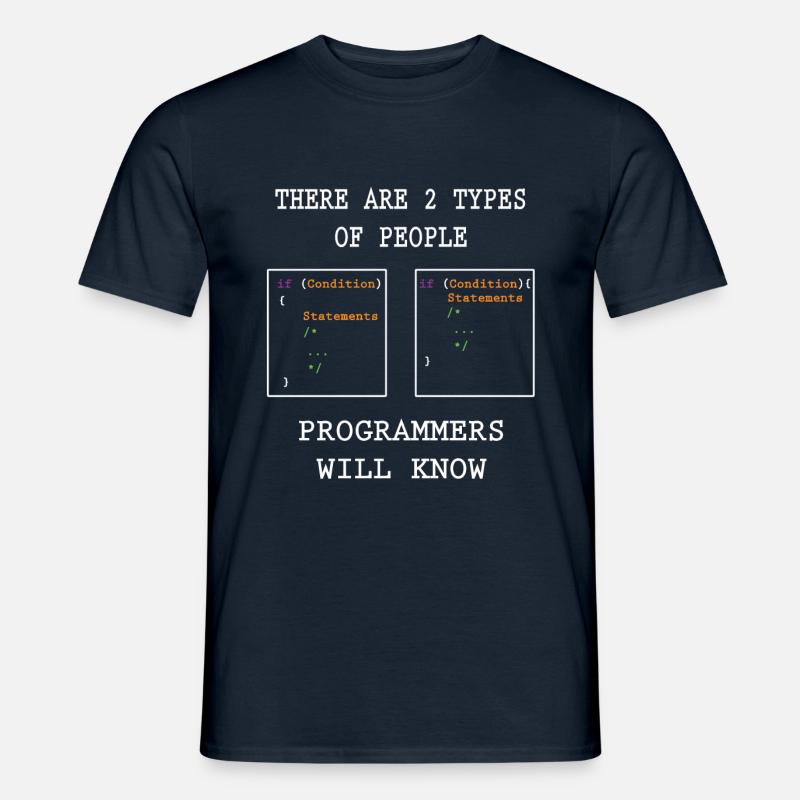 Zwei Arten Von Programmierer - Männer T-Shirt - Navy