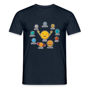 Solar system - Men's T-Shirt - navy - Front - AI Model Male 178 light (178cm)
