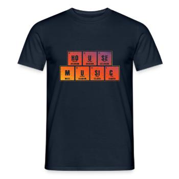 House Music - T-shirt homme - marine - Devant - AI Model Male 178 light (178cm)