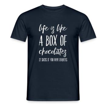 Diabetes Black humor - Men's T-Shirt - navy - Front - AI Model Male 178 light (178cm)
