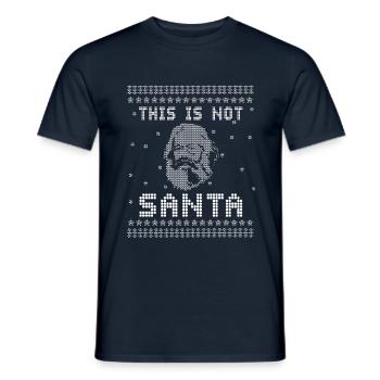 Noël laid pas le père noël - T-shirt homme - marine - Devant - AI Model Male 178 light (178cm)