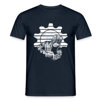 welding - Men's T-Shirt - navy - Front - AI Model Male 178 light (178cm)