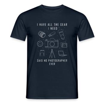 Photographer I have everything I need - Men's T-Shirt - navy - Front - AI Model Male 178 light (178cm)