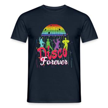 Disco Forever - Men's T-Shirt - navy - Front - AI Model Male 178 light (178cm)