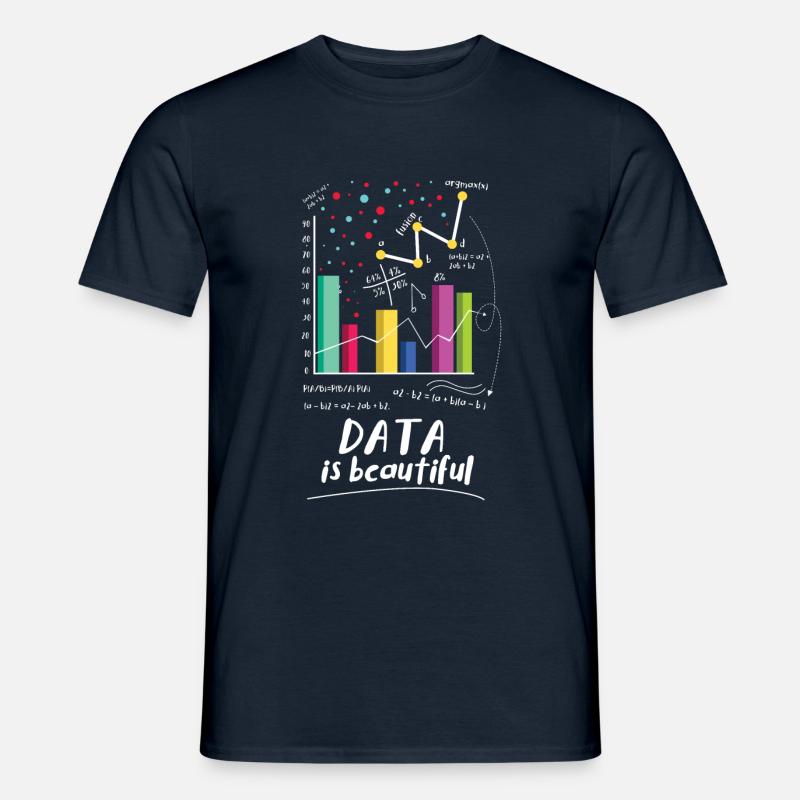 Data er smukke statistikere - Mænd T-shirt - marineblå