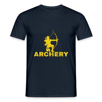 Bogenschütze - Männer T-Shirt - Navy - Vorne - AI Model Male 178 light (178cm)