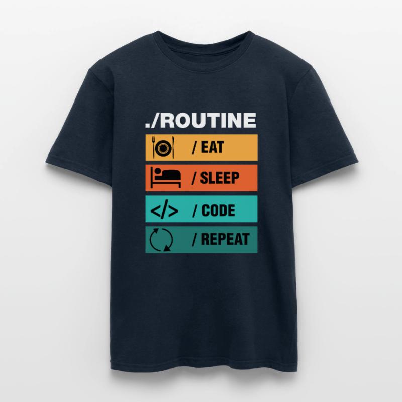 Eat Sleep Code Repeat Programmeur T-shirt homme