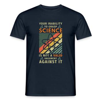 Scientifique Vérité Conspiration Drôle - T-shirt homme - marine - Devant - AI Model Male 178 light (178cm)